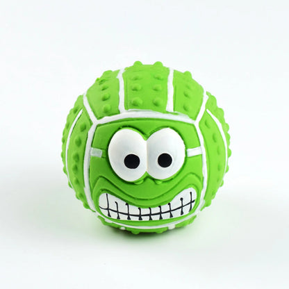 Rubber , Tennis  Soft Dog Balls for Aggressive Chewers, Tough Durable Dogs Toys, Interactive Play Squeaky Dog Toy for Small Dogs